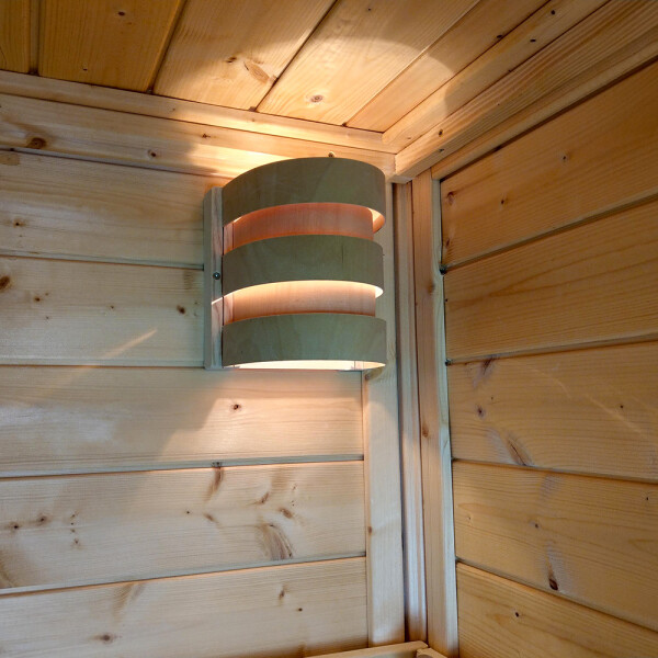 Sauna-Lampenschirm, halbrund aus Holz (20 cm)