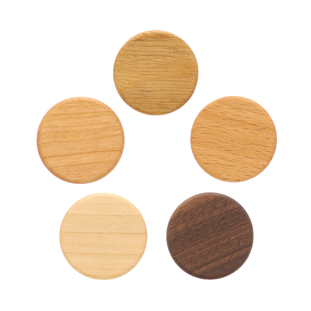 Magnet aus verschiedenen Holzarten