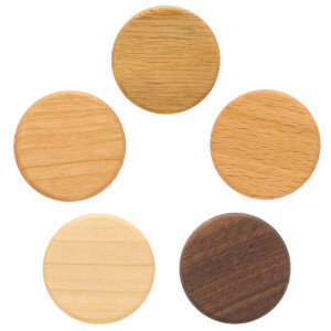 Magnet aus verschiedenen Holzarten