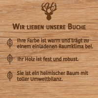 Untersetzer, Raclettebrettchen mit Aufdruck "Raclette" aus Holz 10 cm "Hofmeister Leben ohne Plastik"