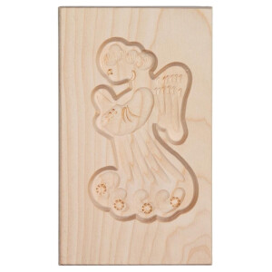Spekulatiusform, 1 Bild, Engel aus Holz 15 cm