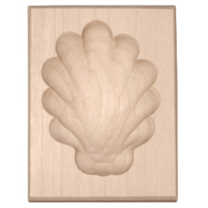 Backform Muschel/Bärentatze aus Holz 6,3 cm