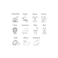 Personalisiertes Namensschild für Kinder mit Tiermotiv rund Schrift 4 Fuchs