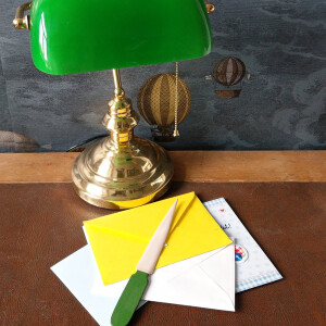 Brieföffner, mit farbigem Griff, laubgrün, aus...
