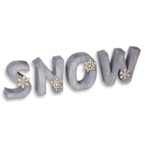 Dekobuchstaben "SNOW" Erlenholz