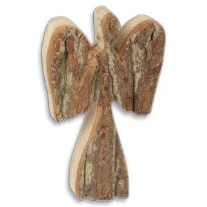 Engel Erlenholz mit Rinde 18 cm
