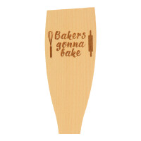 Pfannenwender mit Spruch "Bakers gonna bake" aus Holz 30 cm