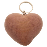 Schlüsselanhänger Herz, aus Kirschholz, geräuchert