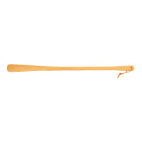 Schuhlöffel lang mit Lederband Buchenholz 63 cm