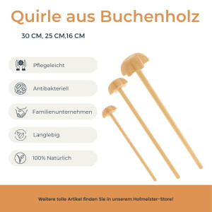 Quirl-Set Buchenholz