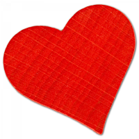 Herz Miniatur Rot Buchenholz 3,5 cm