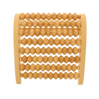 Fußmassage Gerät mit Rollen, asymmetrisch aus Holz 27,5 cm
